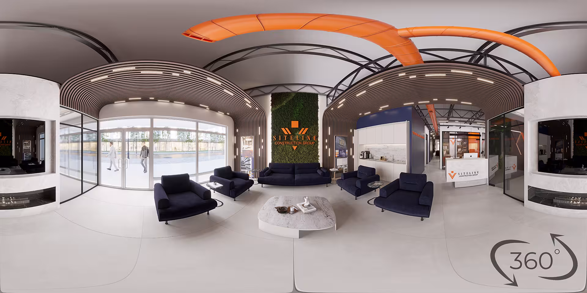 360 virtual tour of USA office interior allowing real-scale design presentation